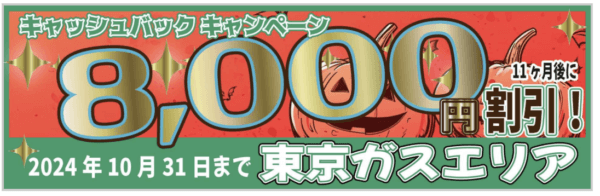 エルピオ東京ガスキャンペーン2024年10月